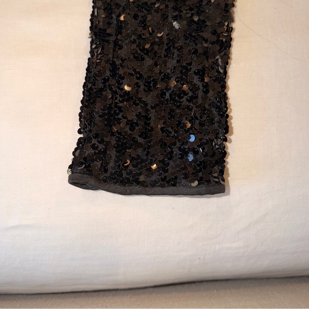 Fashion Nova Black Sequin Pants High Rise Party Club Festival Glam S Night Out - Picture 7 of 12